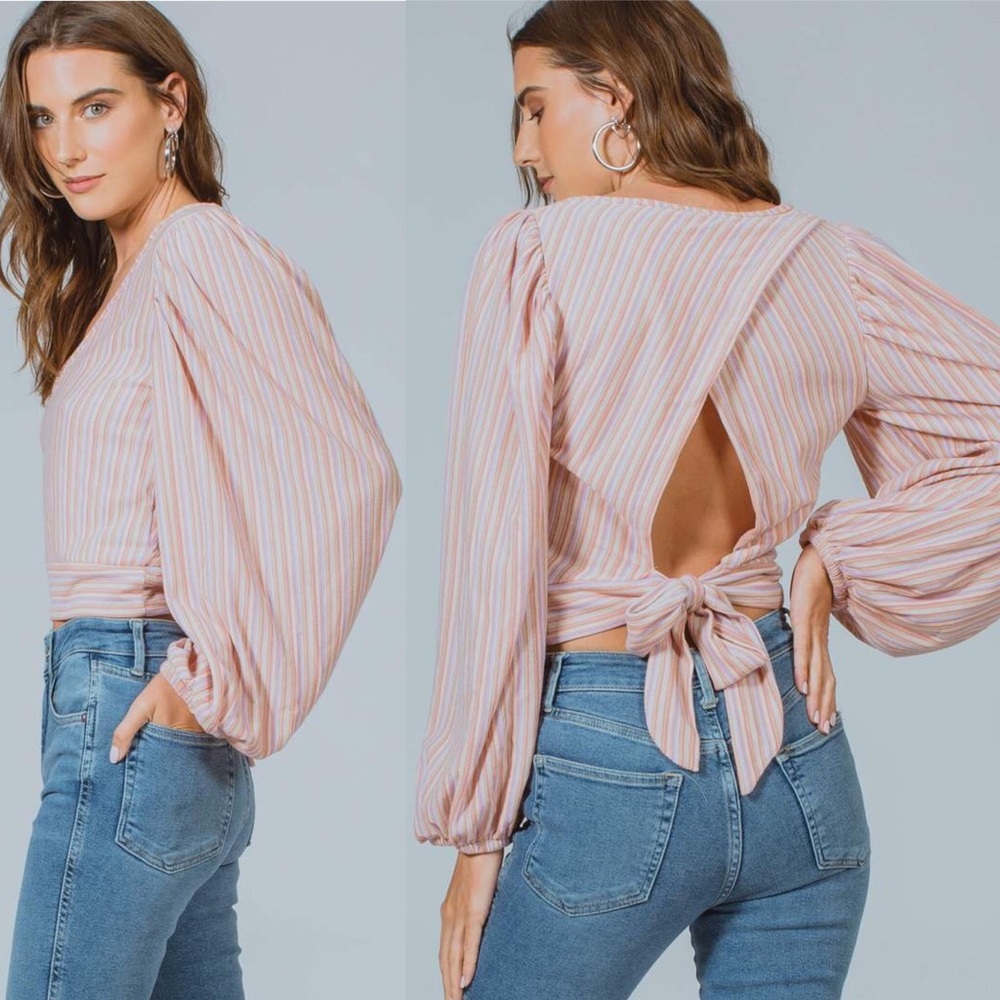 NWT FREE PEOPLE "Orchid Rain" Autumn Nights top - Picture 1 of 8